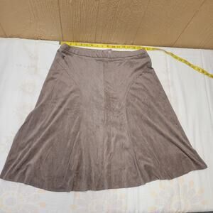 Cynthia Rowley Below The Knee Flare Skirt Velvet Touch sz 10 Brown